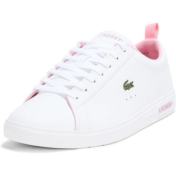 NWT Lacoste Women's Court Base Sneaker, White/Light Pink-SZ 9.5 - Picture 2 of 7